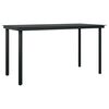 vidaXL Set Mobili da Pranzo per Giardino 5 pz Nero Polyrattan Vetro