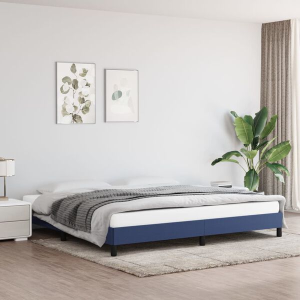 vidaXL Giroletto senza Materasso Blu 200x200 cm in Tessuto
