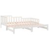 vidaXL Dormeuse Estraibile Bianca 2x(90x190) cm Legno Massello di Pino