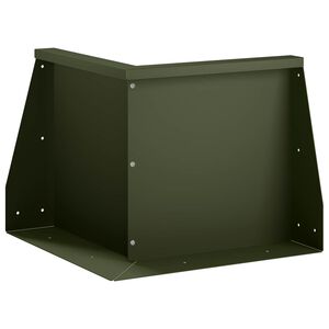 vidaXL Muro di contenimento 50 x 50 x 30 cm Acciaio Verde Oliva