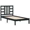 vidaXL Giroletto Nero in Legno Massello 90x200 cm