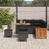 vidaXL Set Divano da Giardino con cuscino 9 pcs Nero polyrattan