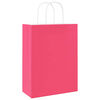 vidaXL Sacchetti di Carta 50 pz con Manici Rosa 26x12x35 cm