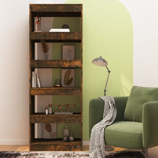vidaXL Libreria/Divisorio Rovere Fumo 60x30x166 cm in Truciolato