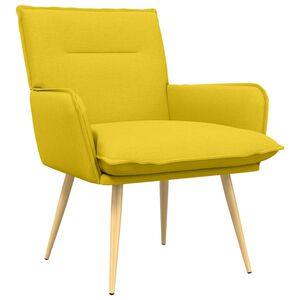 vidaXL Poltrona Giallo Chiaro Tessuto
