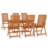 vidaXL Set da Pranzo per Giardino 7 pz in Legno Massello di Eucalipto