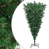 vidaXL Albero di Natale Capovolto con Supporto Verde 240 cm in PVC