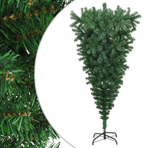 vidaXL Albero di Natale Capovolto con Supporto Verde 240 cm in PVC