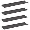vidaXL Mensola sospesa 4 pz Nero 80 x 18 x 2,5 cm Acciaio