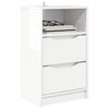 vidaXL Comodino Bianco Lucido 40 x 30 x 467 cm Legno multistrato