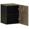 vidaXL Mobile da Bagno a Parete Nero 38x33x48 cm Legno Massello Mango