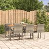 vidaXL Set da Pranzo da Giardino 7 pz con Cuscini in Polyrattan Grigio