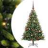 vidaXL Albero di Natale Artificiale Pieghevole 150 LED Verde 120 cm