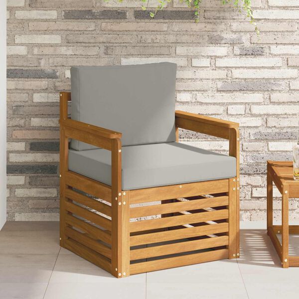 vidaXL Set di divani da esterno con cuscino Naturale 71 x 63 x 73 cm