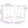 vidaXL Cuscino per divano da esterno 3 pcs Rosa Poliestere