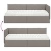 vidaXL Struttura Letto Angolare con Materasso 2 pcs Talpa Velluto