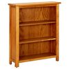 vidaXL Libreria a 3 Ripiani 70x22,5x82 cm in Massello di Rovere