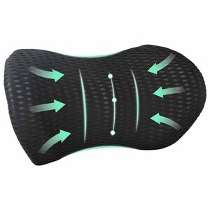 vidaXL Cuscino con cuscino Nero 47 x 24 x 13 cm Reticolo 4D