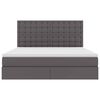 vidaXL Letto con Contenitore Grigio 160 x 200 cm Pelle Sintetica
