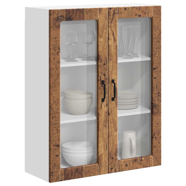 vidaXL Pensile cucina con porta Lucca Legno antico 80 x 31 x 100 cm