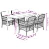 vidaXL Set da Pranzo da Giardino 5 pz con Cuscini in Polyrattan Grigio