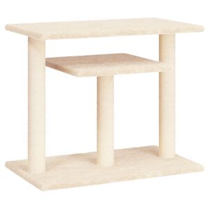 vidaXL Pali Tiragraffi per Gatti con Piattaforme Crema 62,5 cm