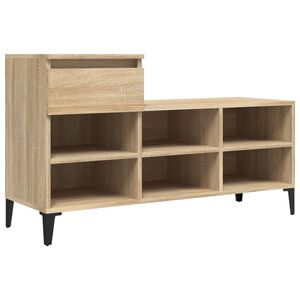 vidaXL Scarpiera Rovere Sonoma 102x36x60 cm in Legno Multistrato