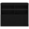 vidaXL Madia LED Nero 81 x 37 x 66,5 cm Legno multistrato