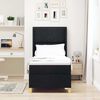 vidaXL Letto a molle con materasso Nero 80 x 200 cm Tessuto