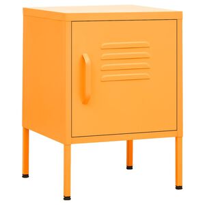 vidaXL Comodino Giallo Senape 35x35x51 cm in Acciaio