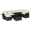 vidaXL Set Divani da Giardino con Cuscini 8 pz Nero in Polyrattan