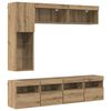 vidaXL Mobile TV 7 pcs Rovere artigianale Legno multistrato