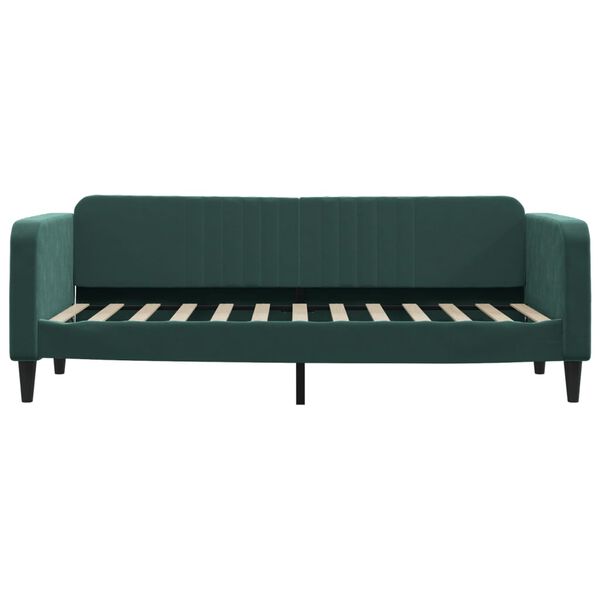 vidaXL Letto da Giorno Verde Scuro 80x200 cm in Velluto