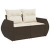 vidaXL Set Divano da Giardino 4 pz con Cuscini Marrone in Polyrattan