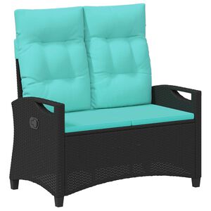 vidaXL Panchina da giardino con cuscino 105 x 60 x 112 cm acciaio