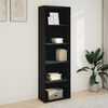 vidaXL Libreria Nera 60x30x189 cm in Legno Multistrato