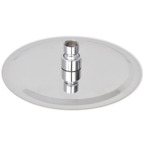 vidaXL Testa Doccia a Pioggia in Acciaio Inossidabile 20 cm Rotonda