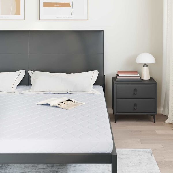 vidaXL Materasso Bianco 200 x 200 cm Tessuto Jacquard