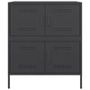 vidaXL Credenza Nera 68x39x79 cm in Acciaio