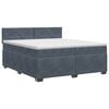 vidaXL Letto box spring con materasso Grigio Scuro 200 x 200 cm