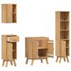 vidaXL Set di mobili per il bagno 4 pcs Marrone Legno massello di pino