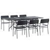 vidaXL Set da Pranzo per Giardino 7 pz Antracite Acciaio
