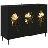 vidaXL Credenza BREMEN Rovere Nero 102 x 33 x 76 cm