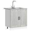 vidaXL Mobiletto per lavabo con porta Lucca 2 pcs Grigio Sonoma