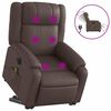 vidaXL Poltrona Alzapersona Elettrica Reclinabile Marrone Similpelle