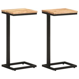 vidaXL Tavolini Laterali 2 pz 31,5x24,5x64,5 cm Massello d'Acacia