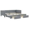 vidaXL Divano Letto Estraibile Cassetti Grigio Chiaro 100x190 Tessuto