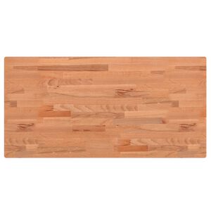 vidaXL Piano Bagno 80x40x1,5 cm Legno Massello di Faggio