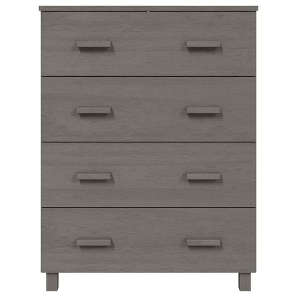 vidaXL Credenza HAMAR Grigio Chiaro 79x40x103,5 cm in Legno di Pino