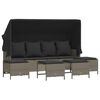 vidaXL Set Divano da Giardino 5pz con Cuscini Grigio Chiaro Polyrattan